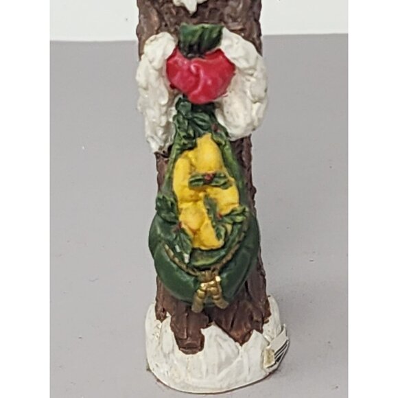 Handpainted Santa Claus Holiday Ornament With Pears & Apples - Picture 6 of 8